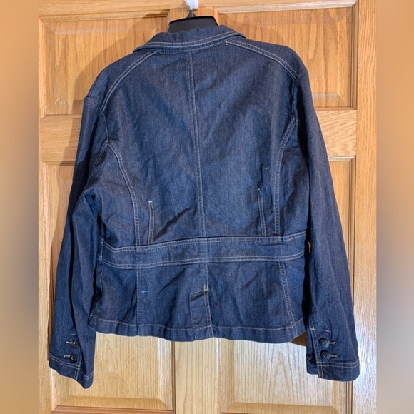 LEE Riders Copper Women’s 2XL XXL Three Button Lapel Blue Denim Jean Jacket - Picture 2 of 6